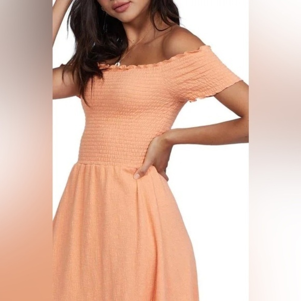 Roxy Hanging 5 Dress Coral Reef Size Large
